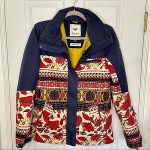 ROXY Printed Floral Aztec Printed Warm Jacket XS